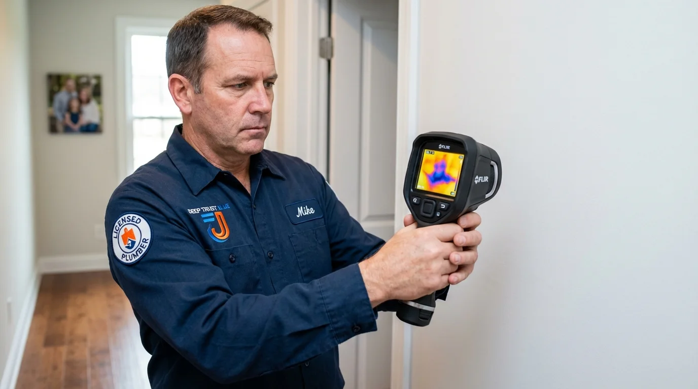 Thermal imaging leak detection by Johns Plumbing LLC in Cobb